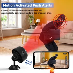 Bzrqx Mini Wireless Camera Wifi 1080P HD Battery Powered Secret Micro Night Vision Security Camera image 4