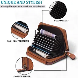 vemilio Women Casual, Evening/Party, Formal, Travel Tan Artificial Leather Wallet image 3