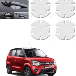 tasaze Car Door Scratch Protection Sticker Finger Guard (PU) Transparent for WagonR Car Grab handle image 1