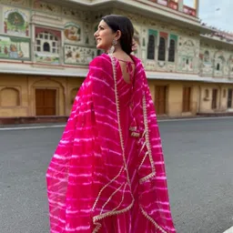 maa fashion hub Printed Georgette Stitched Anarkali Gown image 3