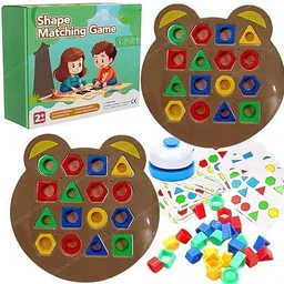 bazaar Shape Puzzle Board Game Kids, Educational Learning Toy 2 Boards, 30 Challenge-picture-19