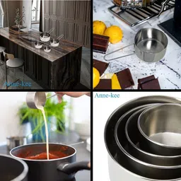 anne-kee measuring Cups cake aata measuring spoon vati katori Stainless Steel Measuring Spoon Set image 3