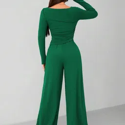 kotty Women Two Piece Dress Green Maxi/Full Length Dress image 2