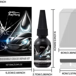 yatacomp YAT Auto Windshield Repair Kit – DIY Car Glass Crack & Scratch Restorer Pack 1 Windshield Repair Kit image 5