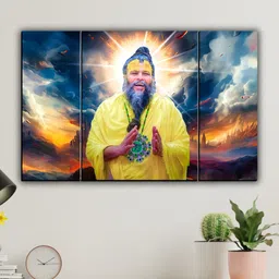 jb creations Premanand Ji Maharaj Wall Painting for Living Room,Bedroom,Spiritual Digital Reprint 12 inch x 18 inch Painting-picture-10