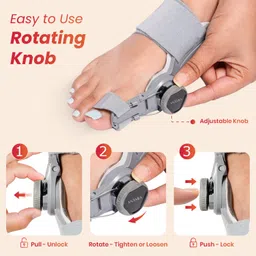 ageasy Orthopedic Toe Straightener Bunion Corrector with Adjustable Rotating Knob image 4