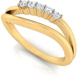 avsar Avsar Real Gold Karish Ring AVR168YB 14kt Cubic Zirconia Yellow Gold ring image 4