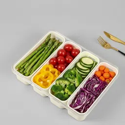 the impala VeggieVault 4 Section Storage Box Plastic Fruit & Vegetable Basket-picture-48