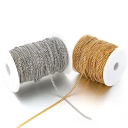 emmanuelstore Gold and Metal Link for Making Jewelry, Bracelet, Necklace, Each 5 Metre-picture-32