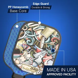 newdru Pickleball Paddle Set 2 Rackets & 4 Ball-Fiberglass Surface for Power & Control Pickleball Paddle image 4