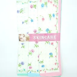 Maskey Skincare 100% Cotton (Size:32x32cm) (3colors x 2each =6pcs) Embroidered Abstract Iconic Designer Ladies Rumal / Hanky ["Multicolor"] Handkerchief-picture-11