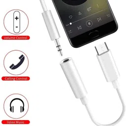 xykos White Google Pixel Type-c To 3.5 Mm Audio Jack Adapter Converter For Earphone Phone Converter image 4