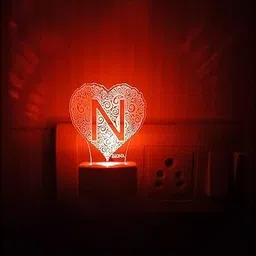 diona N Alphabet Letter LED Night Lamp | Multi-Color Changing Decorative Night Light Night Lamp image 5