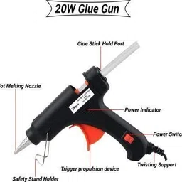 rounoi 20Watt Mini Hot Glue Gun With 15 Hot Melt Glue Stick Standard Temperature Corded Glue Gun image 3