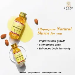 vagad's khadi Herbal Roghan Badam Shirin Oil (Sweet Almond Oil) Hair Oil image 4