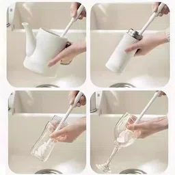 shy eworld Silicone Bottle Cleaning Brush – Long Handle, Soft Bristles for Kitchenware 1pc image 5