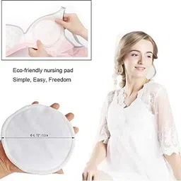 senkiddpro Nursing Cotton Milk Pads Reusable Washable Absorbent Comfort Fit Leak Proof6pc Nursing Breast Pad image 5