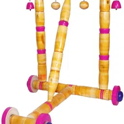 aproaziz Wooden Activity Baby Walker for Kids Yellow Multicolor Inflatable Sofa/ Chair image 1