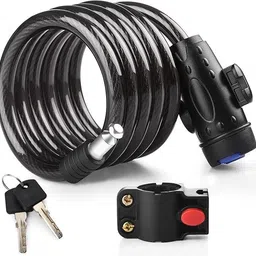 gymisa Lock Cable Locks with Complimentary Mounting Bracket, Cycle Lock Bicycle Lock image 1