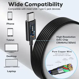 uddo AUDIBAL-Tone C2 Super Sound All-Supported Type C Earphone | ENC Mic | MagBuds Wired Headset image 4