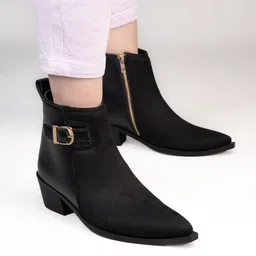 roadster Casual Party Wear Jutis For Men Women Black Chelsea Boots Boots For Women-picture-47