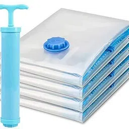 oxmeza 4PCS Vacuum Storage Zip-lock Bag with Pump Sealer Bag for Clothes Blanket Hanging Storage Vacuum Bags-picture-19