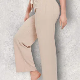 epicdesigns Women Comfort Fit White Pure Cotton Trousers-picture-20