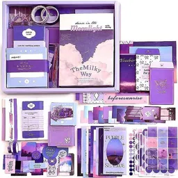 346 PCS Moonlight Vintage Aesthetic Scrapbook Kit, Journal Supplies Stickers Theme, Scrapbook Kit-image-49