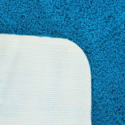 Teal Blue Solid 100% Polyester AntiSkid Bathmat by Obsessions image 4