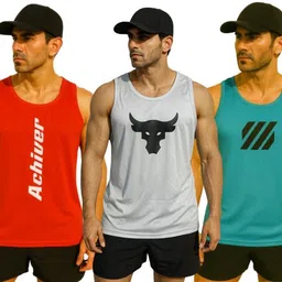 elite emporium apparel Pack of 3 Men’s Sleeveless Polyester Vest – Ideal for Gym & Normal Use Men Vest-picture-10