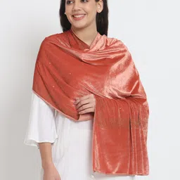 vesture Velvet Embellished, Embroidered Women Shawl-picture-25