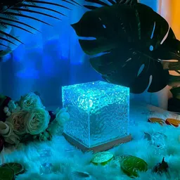 unzag Crystal LED-Colorful Ocean Wave Projector Square Water Ripple Cube Light Bedroom Night Lamp-picture-25