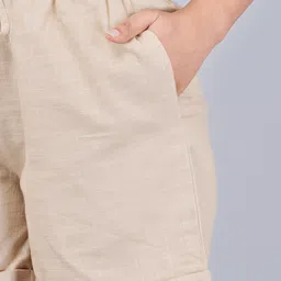 alkacreation Solid Women Beige Casual Shorts image 3