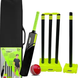 CRIC Addict Plastic Cricket Bat Set Combo with Soft Cricket Ball for Kids Cricket Kit-image-42
