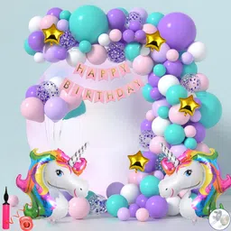 anita enterprises Adorable Large Unicorn Theme Birthday Decoration Combo Kit for Girls-picture-20
