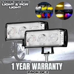 somefly D9 SIX MODE Yellow/White with Red/Blue 60W DC 9V-60V Dual Lens Fog Lamp Tail Light Car, Motorbike, Truck, Van LED (12 V, 30 W)-picture-12