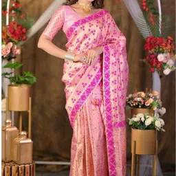 garbguru Woven Mekhela Chador Pure Silk Saree image 5