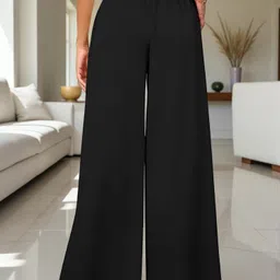 moshe Women Solid Black Track Pants image 2