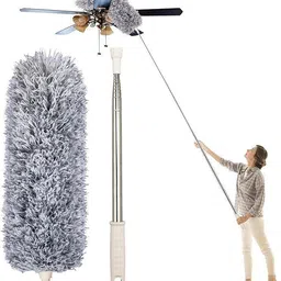 moxtiza Extendable Rod for Fan Cleaner Duster Microfiber Wet and Dry Broom Microfibre Wet and Dry Broom image 1