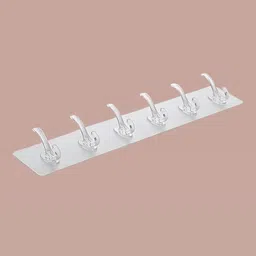 tvaynex Reusable Self Stick Multi Use 6 Hook Adhesive Hook - Pack | Fast Shipping Hook 12 image 1