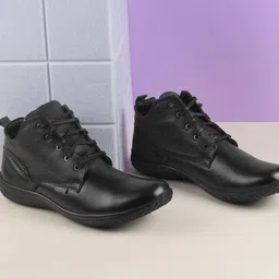 Mochi Men Leather High-Top Derbys-image-52