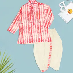 MeeMee Boys Abstract Printed Pure Cotton Kurta With Dhoti Pants-picture-27