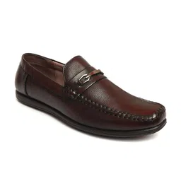 Zoom Shoes Men Textured Waterproof Lining Memory Foam Leather Horsebit Loafers-image-64
