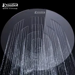 exootica Stainless Steel 304 Round Shower Head, 6 x 6In Size, Silver Maze Fixed Mount image 5