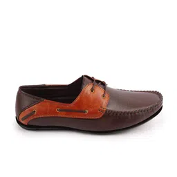 FAUSTO Men Textured Lightweight Boat Shoes image 2