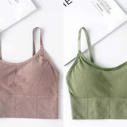 mrs queen Pack of 2 Women Sports Lightly Padded Bra-picture-13