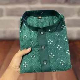 orifab Men Embroidered, Embellished Pure Cotton Straight Kurta-picture-35