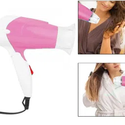 pritam global traders Travel compact Hair Dryer for women and men pink for frizzy damaged hair Hair Dryer image 3