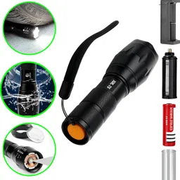 cicasto High Bright Led Eco Diving Flashlight Torch Waterproof Luminous 5 hrs Torch Emergency Light image 1