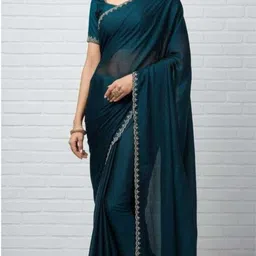kakadiya creation Embellished Bollywood Chiffon Saree image 2